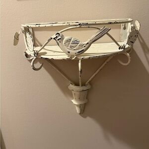 Cream Boho Bird half circle Metal Shelf Decorative Wall Shelf